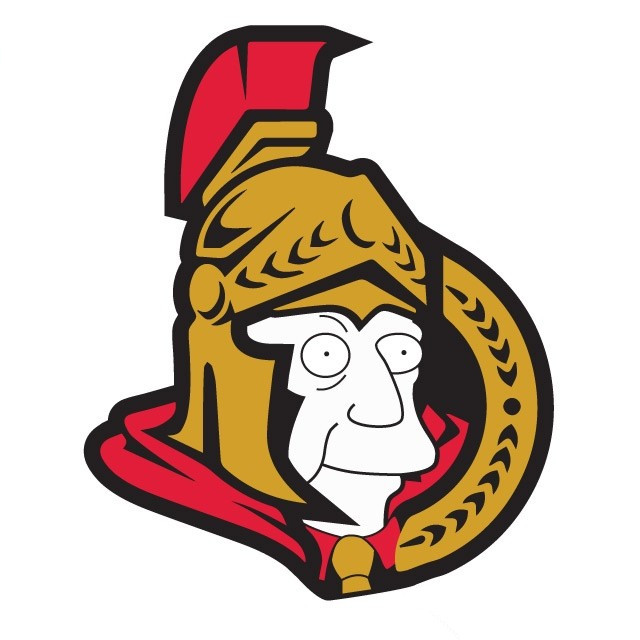 Ottawa Senators Simpsons iron on heat transfer